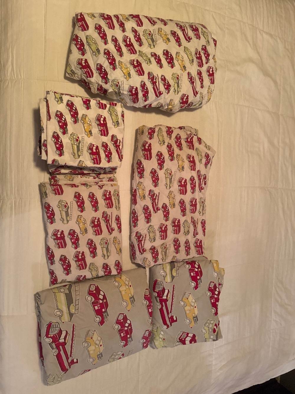 Pottery Barn Kids Fire truck Bedding